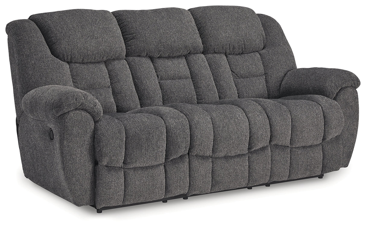 Foreside Charcoal Reclining Sofa from Ashley - Luna Furniture