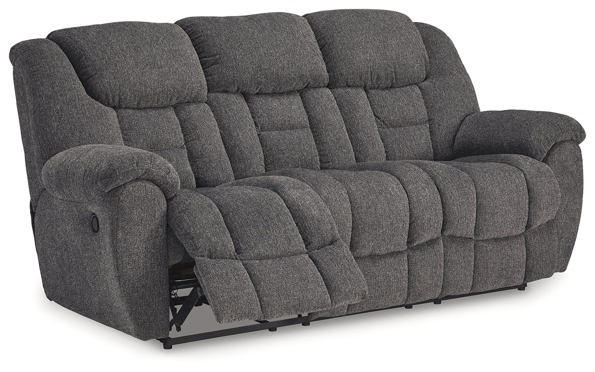 Foreside Charcoal Reclining Sofa from Ashley - Luna Furniture