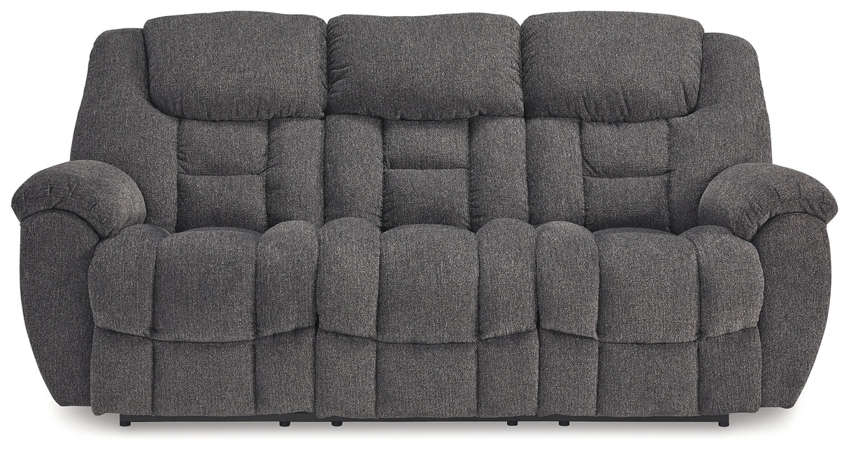 Foreside Charcoal Reclining Sofa from Ashley - Luna Furniture