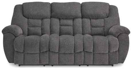 Foreside Charcoal Reclining Sofa from Ashley - Luna Furniture
