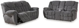 Foreside Sofa and Loveseat in Charcoal from Ashley - Luna Furniture