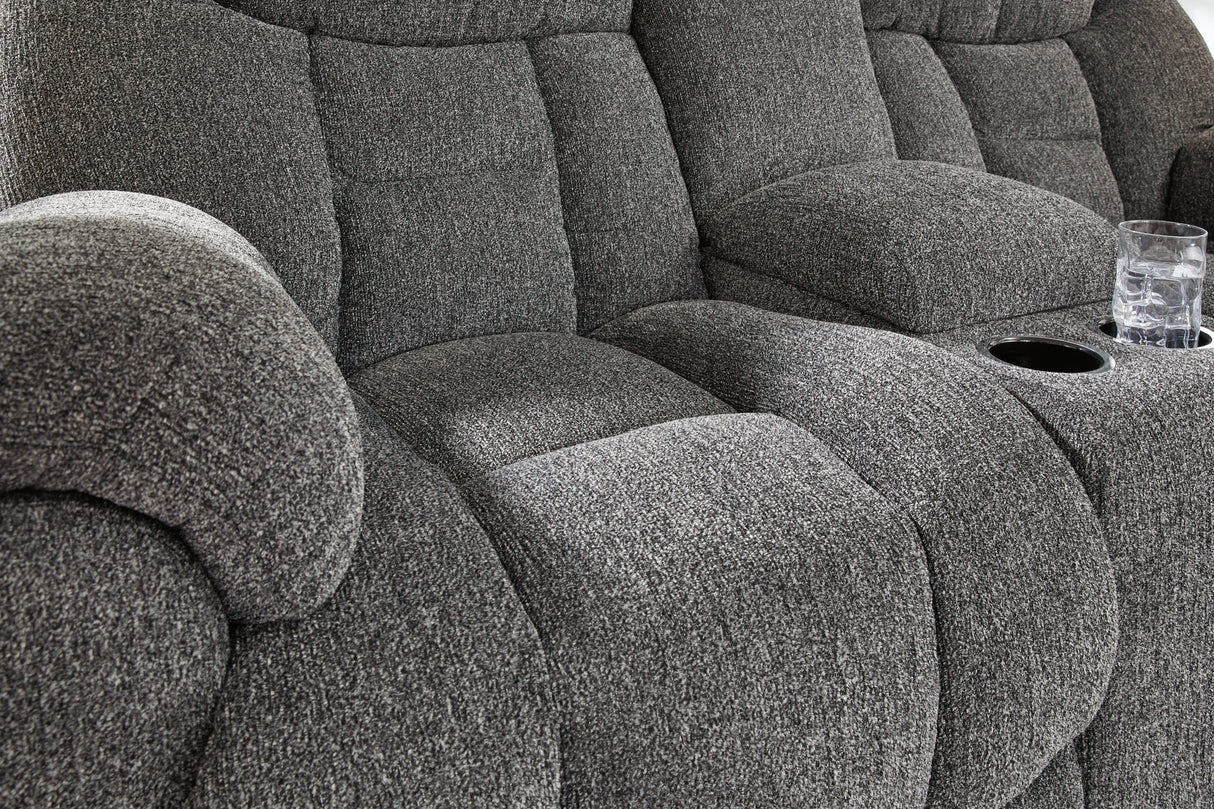 Foreside Sofa and Loveseat in Charcoal from Ashley - Luna Furniture