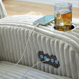 Forest Lake Alloy Power Reclining Loveseat with Console from Ashley - Luna Furniture