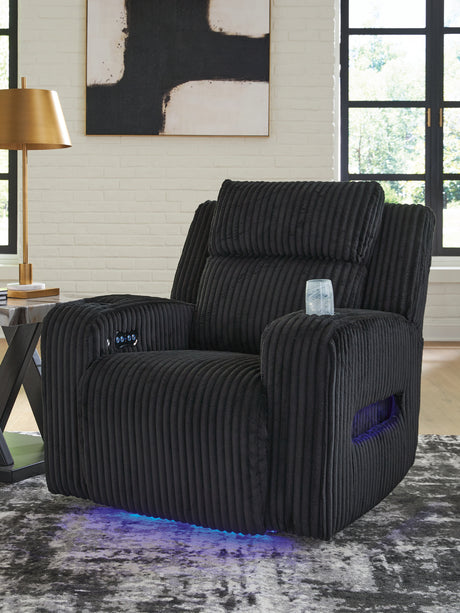 Forest Lake Black Power Recliner from Ashley - Luna Furniture