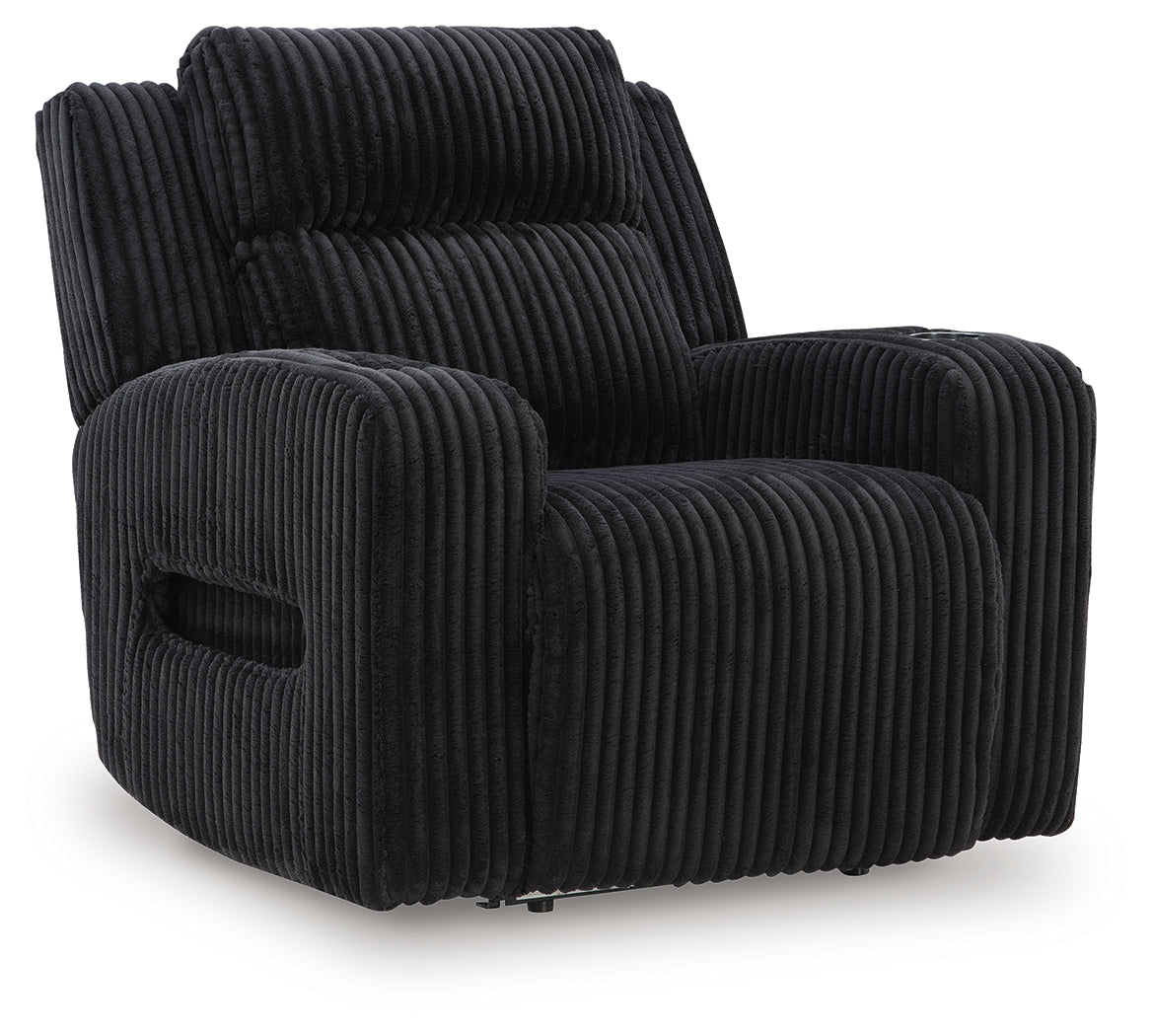 Forest Lake Black Power Recliner from Ashley - Luna Furniture