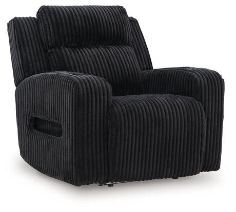 Forest Lake Black Power Recliner from Ashley - Luna Furniture