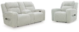 Forest Lake Power Reclining Loveseat and Power Recliner from Ashley - Luna Furniture