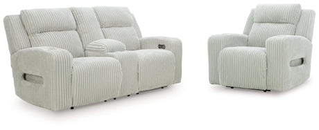 Forest Lake Power Reclining Loveseat and Power Recliner from Ashley - Luna Furniture