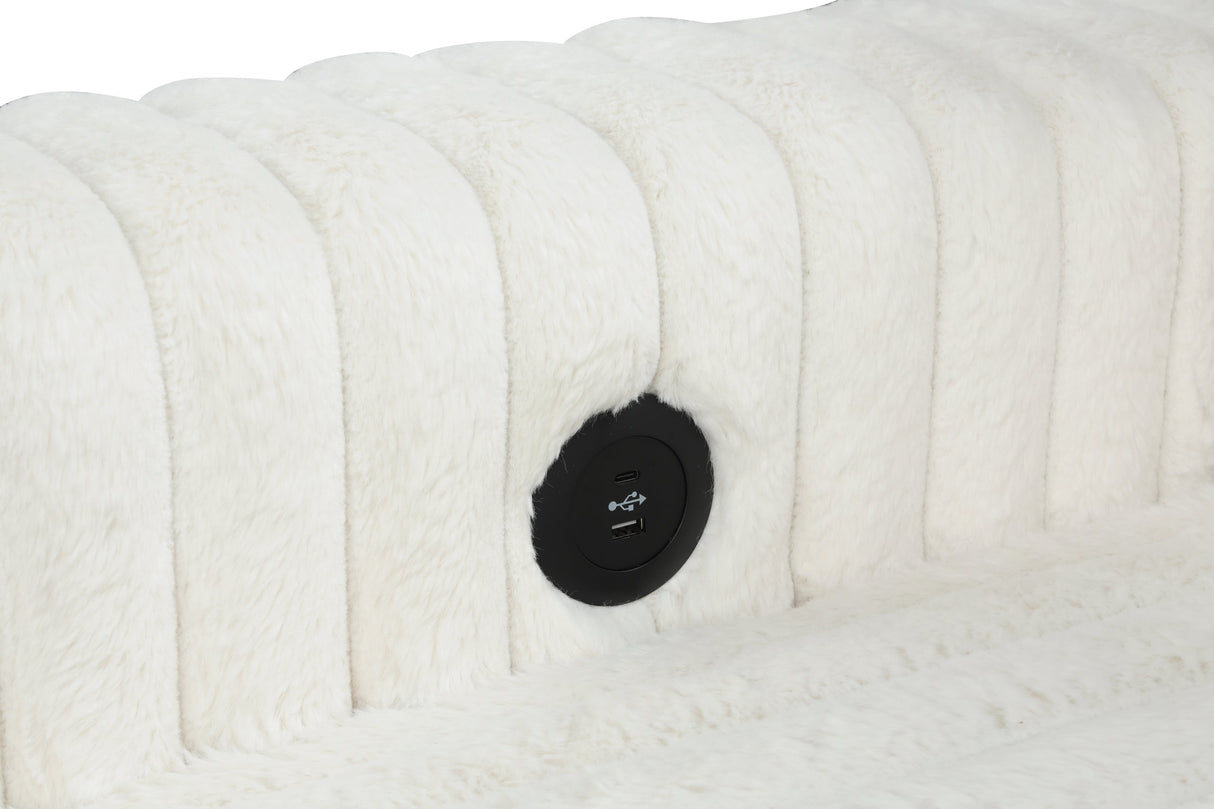 Forever Beige Sectional with Pull-Out Bed from Happy Homes - Luna Furniture