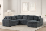 Forever Charcoal Sectional with Pull-Out Bed from Happy Homes - Luna Furniture