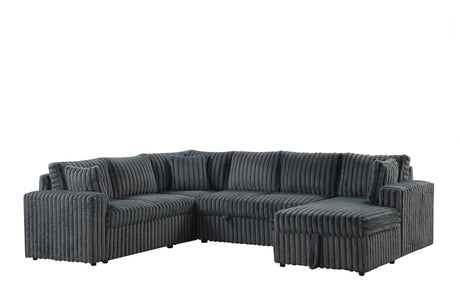 Forever Charcoal Sectional with Pull-Out Bed from Happy Homes - Luna Furniture