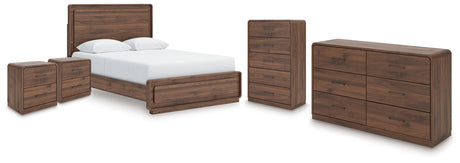 Fortlorn Queen Panel Bed, Dresser, Chest and 2 Nightstands from Ashley - Luna Furniture