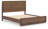 Fortlorn Walnut Brown California King Panel Bed from Ashley - Luna Furniture