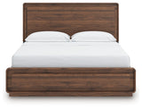 Fortlorn Walnut Brown California King Panel Bed from Ashley - Luna Furniture
