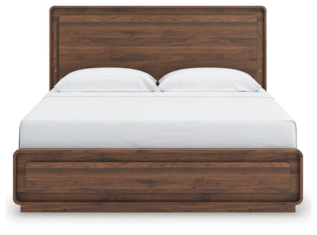 Fortlorn Walnut Brown King Panel Bed from Ashley - Luna Furniture