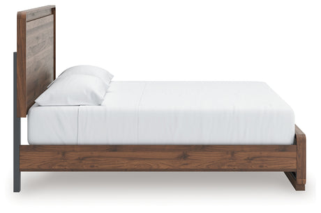 Fortlorn Walnut Brown King Panel Bed from Ashley - Luna Furniture