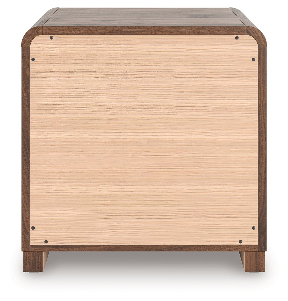 Fortlorn Walnut Brown Nightstand from Ashley - Luna Furniture
