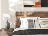 Fortlorn Walnut Brown Queen Panel Bed, Dresser, Mirror and Nightstand from Ashley - Luna Furniture