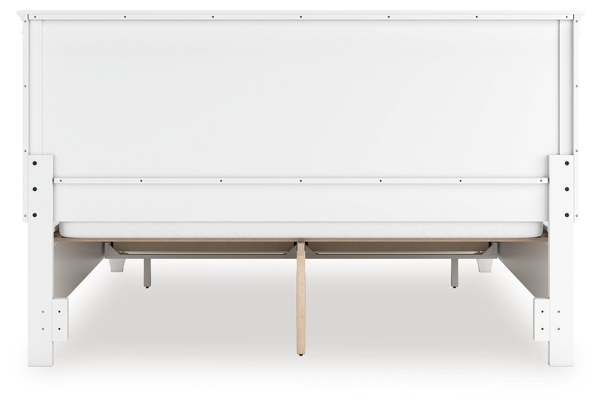 Fortman California King Panel Storage Bed with Dresser and Chest in White from Ashley - Luna Furniture