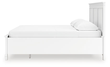 Fortman California King Panel Storage Bed with Dresser and Nightstand in White from Ashley - Luna Furniture