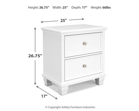 Fortman California King Panel Storage Bed with Dresser and Nightstand in White from Ashley - Luna Furniture