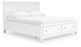 Fortman California King Panel Storage Bed with Dresser in White from Ashley - Luna Furniture
