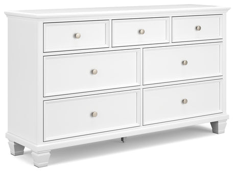 Fortman California King Panel Storage Bed with Dresser in White from Ashley - Luna Furniture