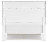 Fortman Full Panel Bed with Mirrored Dresser and 2 Nightstands in White from Ashley - Luna Furniture