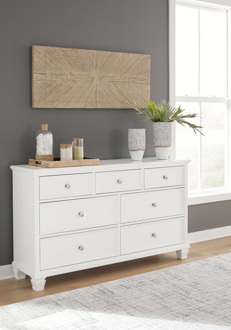 Fortman Full Panel Storage Bed with Dresser and Chest in White from Ashley - Luna Furniture