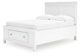 Fortman Full Panel Storage Bed with Dresser and Nightstand in White from Ashley - Luna Furniture