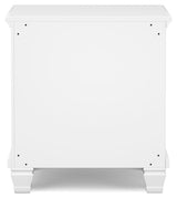 Fortman Full Panel Storage Bed with Mirrored Dresser and Nightstand in White from Ashley Furniture - Luna Furniture