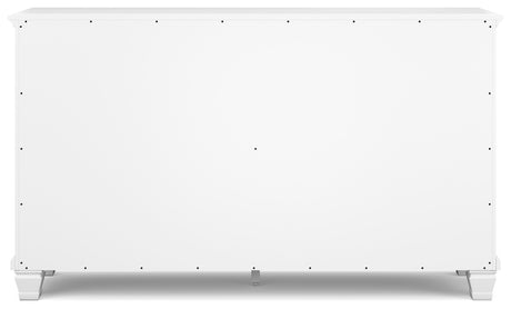 Fortman King Panel Storage Bed with Dresser in White from Ashley - Luna Furniture