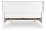 Fortman King Panel Storage Bed with Mirrored Dresser and Nightstand in White from Ashley Furniture - Luna Furniture