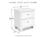 Fortman King Panel Storage Bed with Mirrored Dresser and Nightstand in White from Ashley Furniture - Luna Furniture