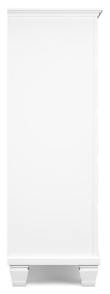 Fortman Queen Panel Storage Bed with Dresser and Chest in White from Ashley - Luna Furniture