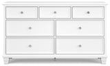 Fortman Twin Panel Storage Bed with Dresser and Chest in White from Ashley Furniture - Luna Furniture