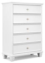 Fortman Twin Panel Storage Bed with Dresser and Chest in White from Ashley Furniture - Luna Furniture