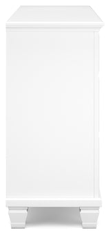 Fortman Twin Panel Storage Bed with Dresser and Chest in White from Ashley Furniture - Luna Furniture