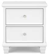 Fortman Twin Panel Storage Bed with Dresser and Nightstand in White from Ashley Furniture - Luna Furniture
