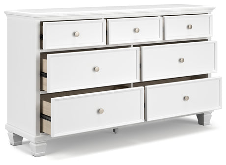 Fortman Twin Panel Storage Bed with Dresser and Nightstand in White from Ashley - Luna Furniture