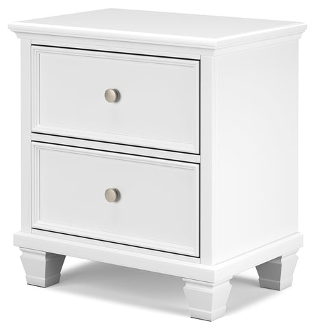 Fortman White Twin Panel Storage Bed with Mirrored Dresser and Nightstand from Ashley - Luna Furniture