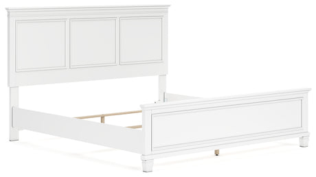 Fortman White King Panel Bed, Dresser and 2 Nightstands from Ashley - Luna Furniture