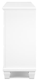 Fortman White King Panel Bed, Dresser and 2 Nightstands from Ashley - Luna Furniture