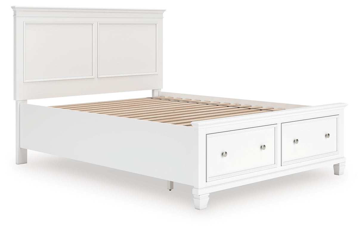 Fortman White Queen Panel Storage Bed from Ashley - Luna Furniture