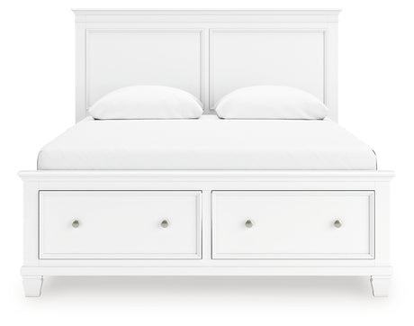 Fortman White Queen Panel Storage Bed from Ashley - Luna Furniture