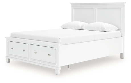 Fortman White Queen Panel Storage Bed from Ashley - Luna Furniture