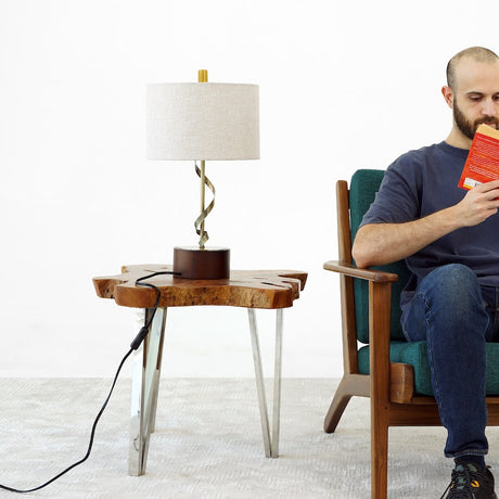 Foundry Twisted Metal Table Lamp from Ashcroft Furniture - Luna Furniture