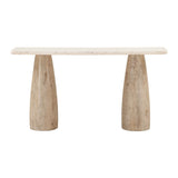 Palm Springs 60" Console Table with White Marble and Whitewash Modern Base from Home Trends & Design - Luna Furniture