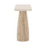 Palm Springs 60" Console Table with White Marble and Whitewash Modern Base from Home Trends & Design - Luna Furniture