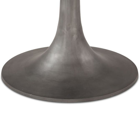 Palm Springs 48" Round Dining Table with Black Marble and Silver Base from Home Trends & Design - Luna Furniture